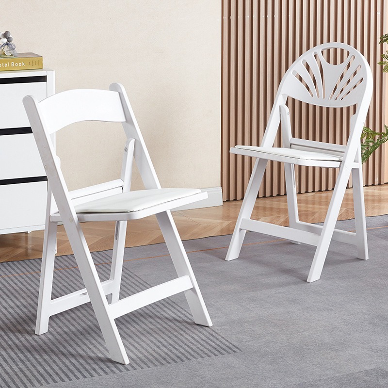 Outdoor Furniture Resin - Katlanabilir Sandalye Plastik Ziyafet Sandalyesi Arkalıklı