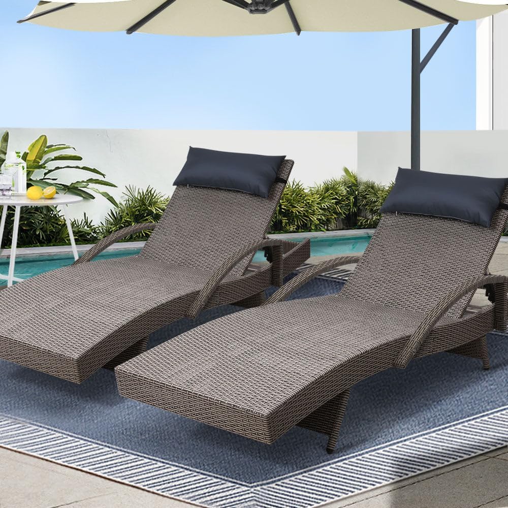 Rattan Lounge Set - 4 Ayarlanabilir Pozisyonlu Kalınlaştırılmış Minder, PE