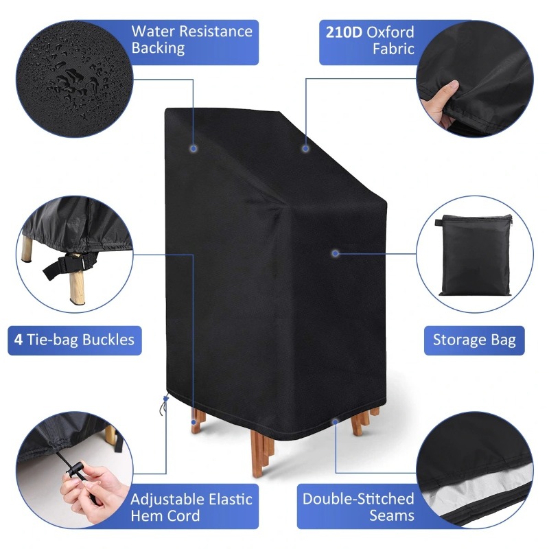 Outdoor Furniture Protector - 1/2/PCS İstiflenebilir Sandalye Toz Örtüsü Su