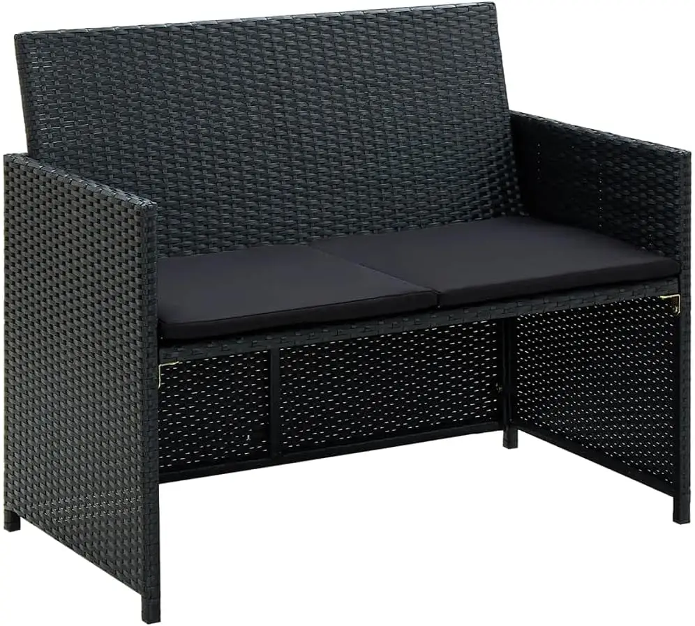 Outdoor Furniture Cushions 22 X 22 - Çıkarılabilir Minderli 2 Kişilik Bahçe Koltuğu,