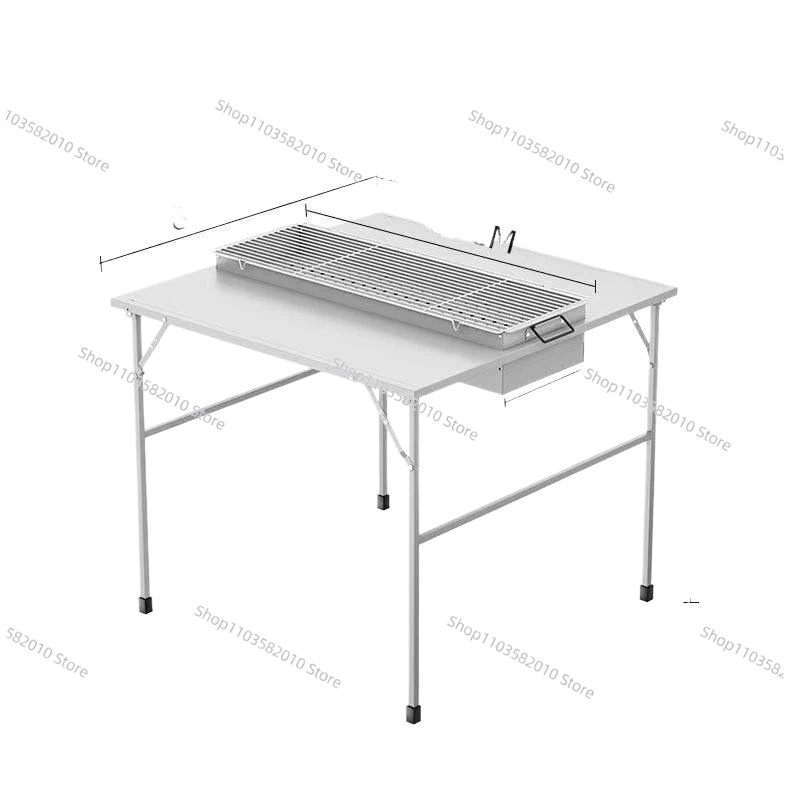 Outdoor Furniture Diy - Kalınlaştırılmış Açık Hava Katlanır Masa Taşınabilir