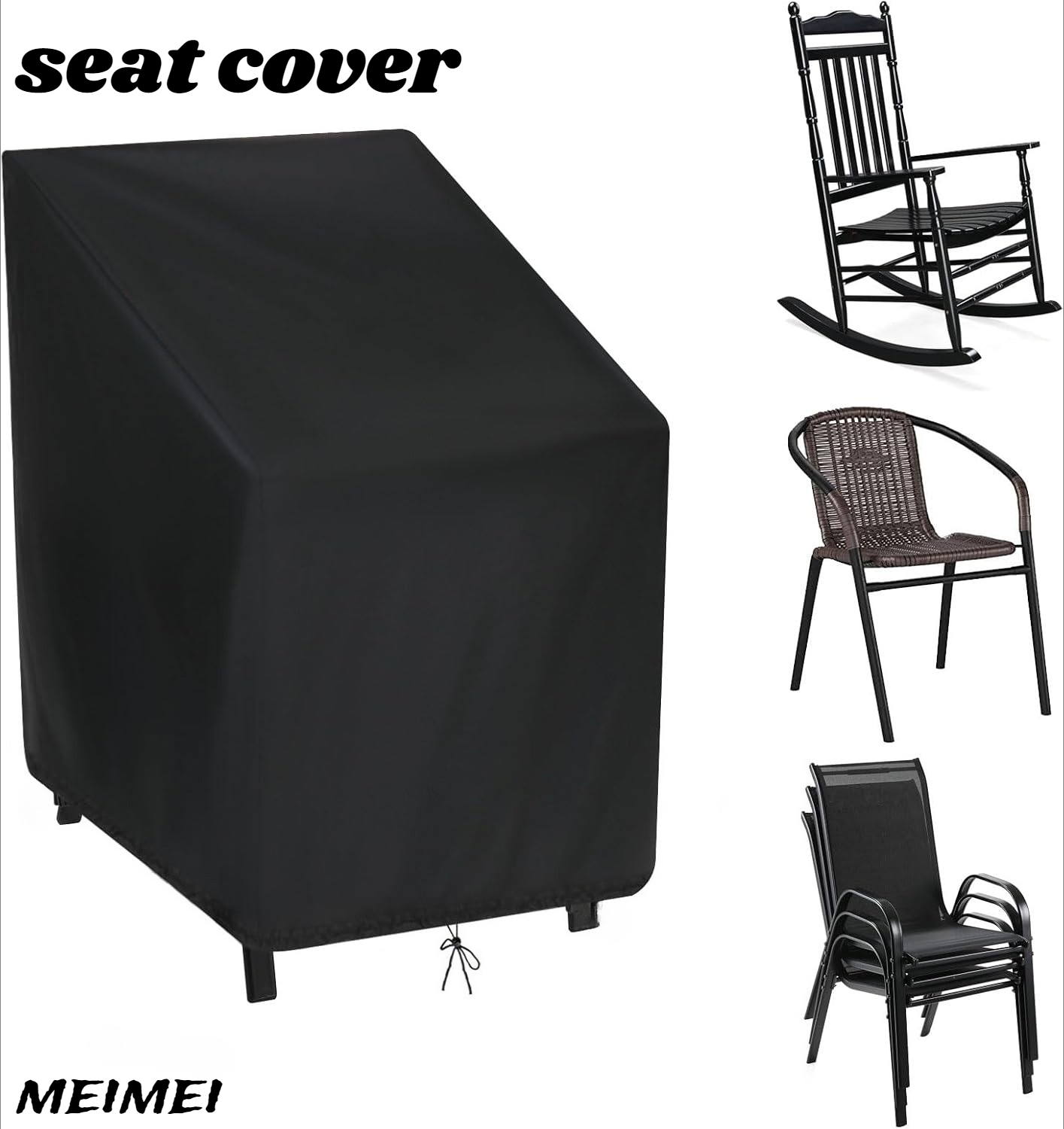 Outdoor Furniture Protector - İstiflenebilir Sandalye Toz Örtüsü Saklama Çantası