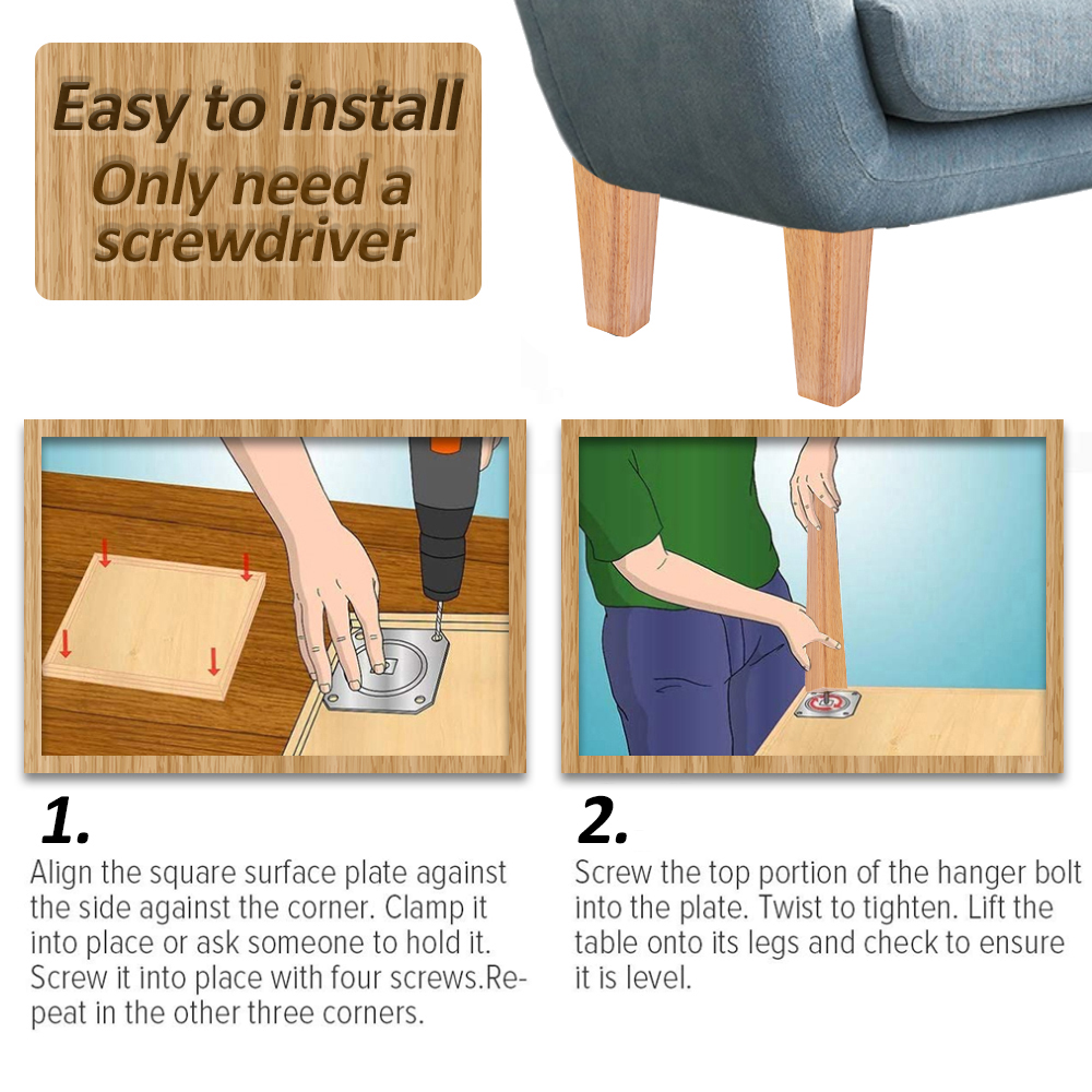 4 adet katı ahşap mobilya ayak - Outdoor Furniture Legs incelemesi ve fiyatı