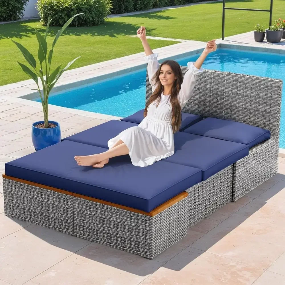 Lacivert Açık Hava Veranda Şez - Rattan Lounge Set incelemesi ve fiyatı